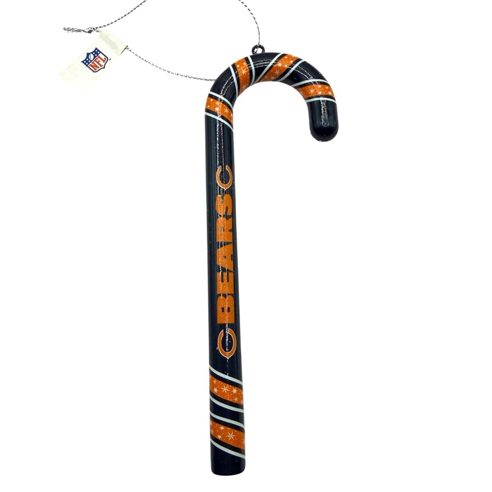 NFL Chicago Bears Candy Cane Christmas Ornament 5”